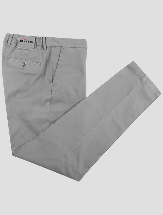 Kiton Gray Cotton Cashmere Ea Pants