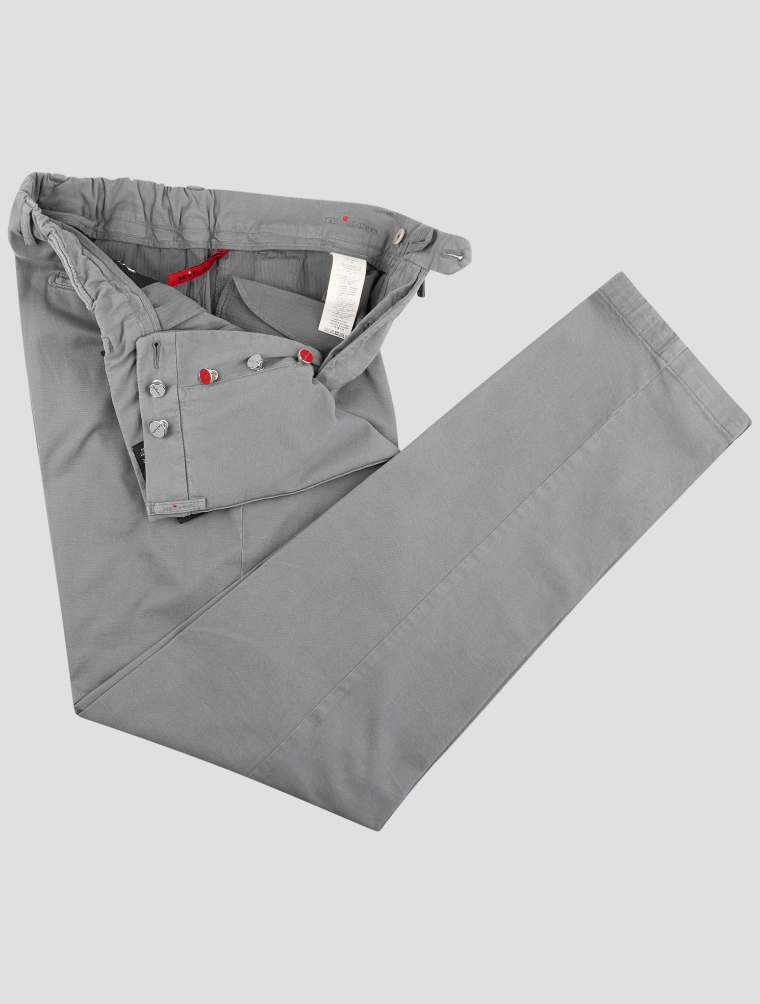 Kiton Gray Cotton Cashmere Ea Pants
