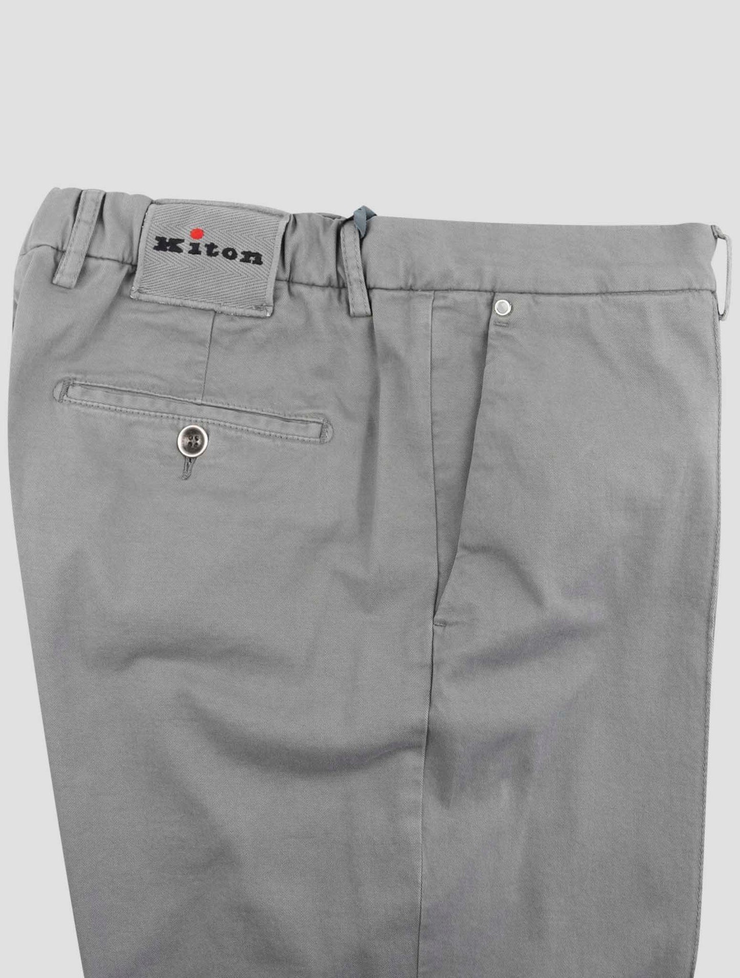 Kiton Gray Cotton Cashmere Ea Pants
