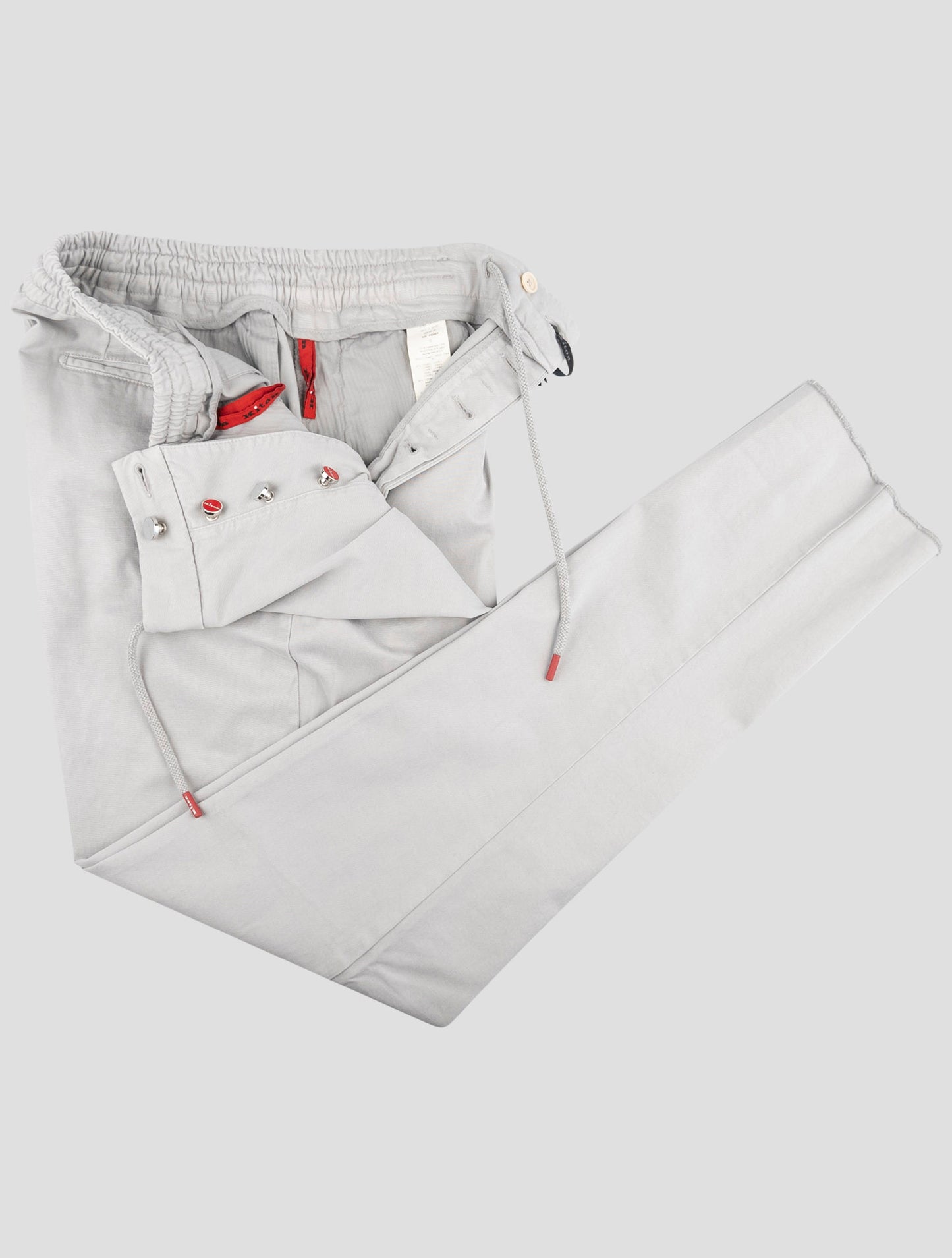 Kiton Gray Lyocell Cotton Ea Pants