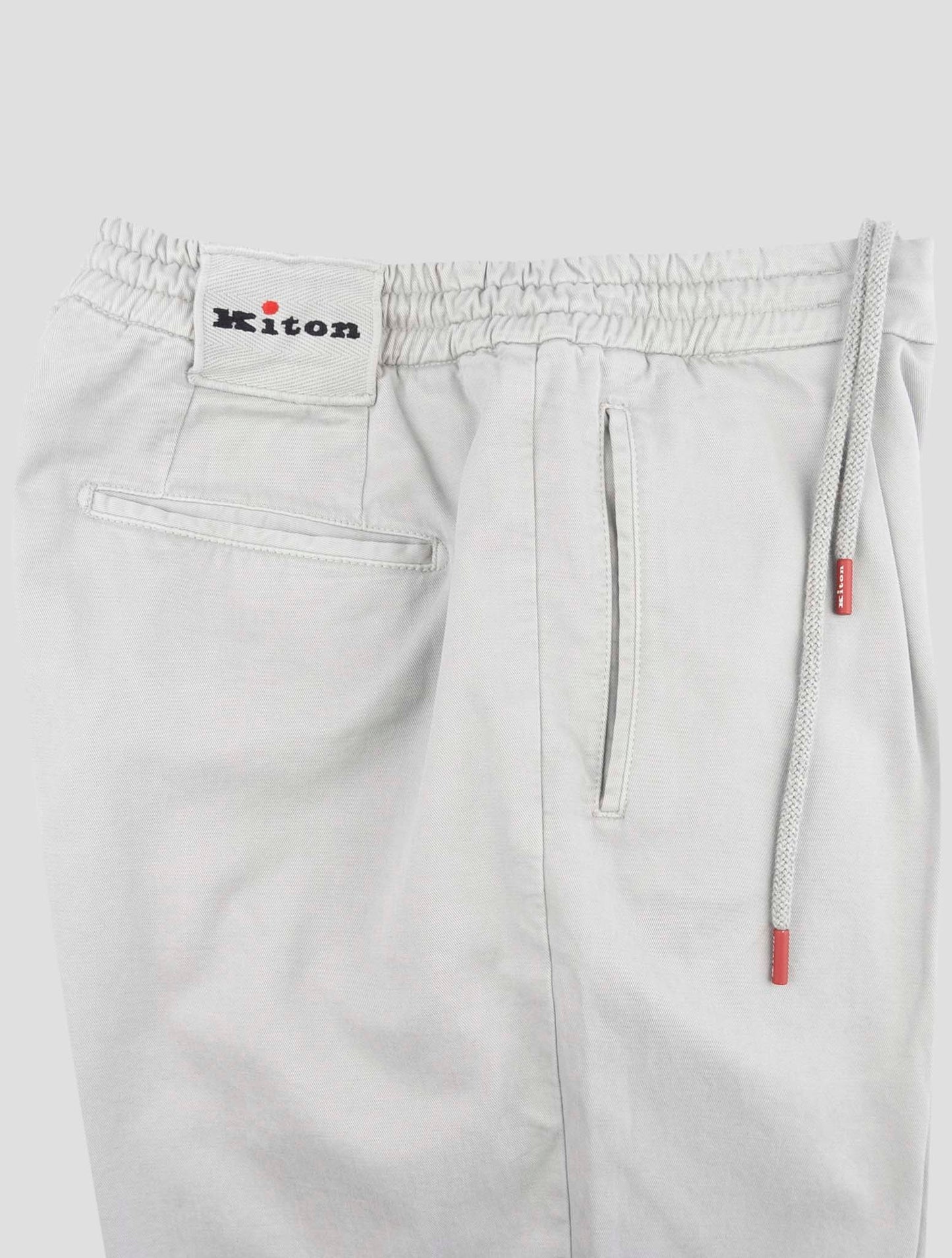 Kiton Gray Lyocell Cotton Ea Pants
