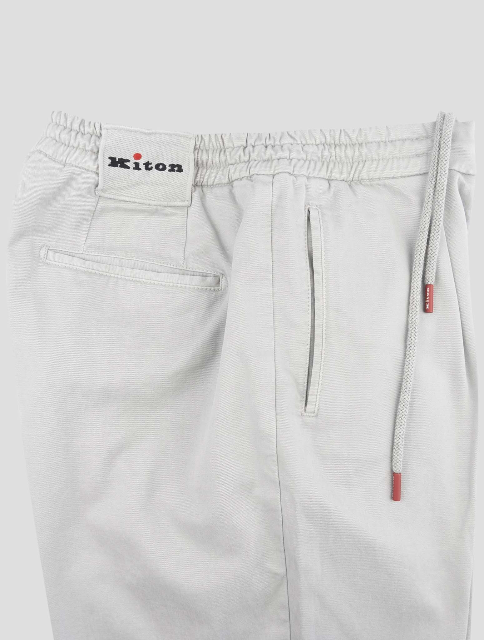 Kiton Gray Lyocell Cotton Ea Pants