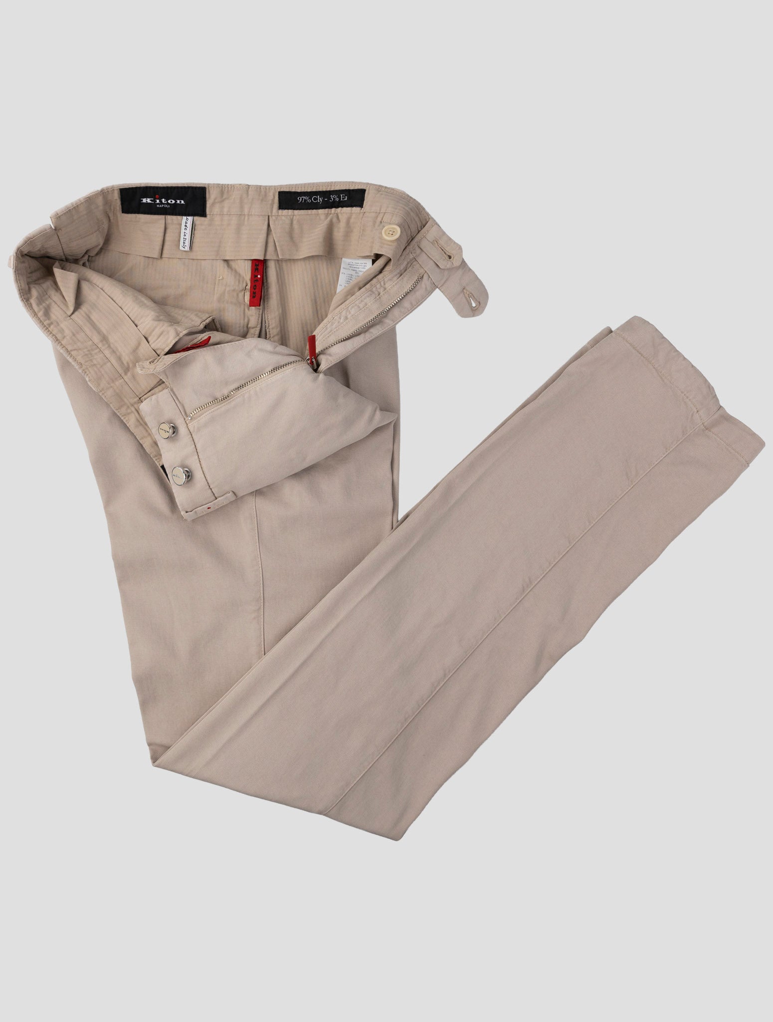 Kiton Beige Lyocell Ea Pants