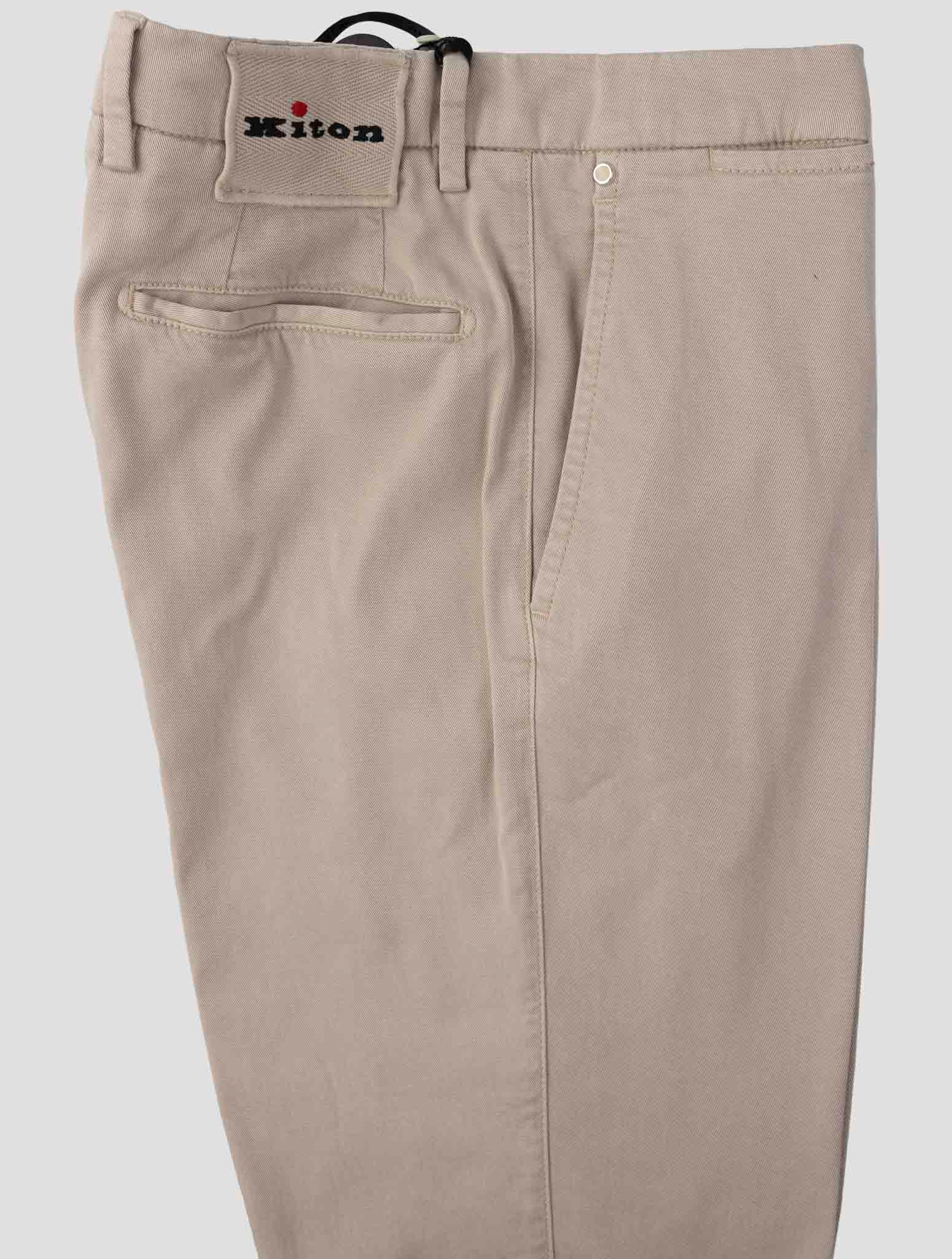 Kiton Beige Lyocell Ea Pants