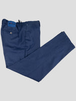 Kiton Blue Linen Pants