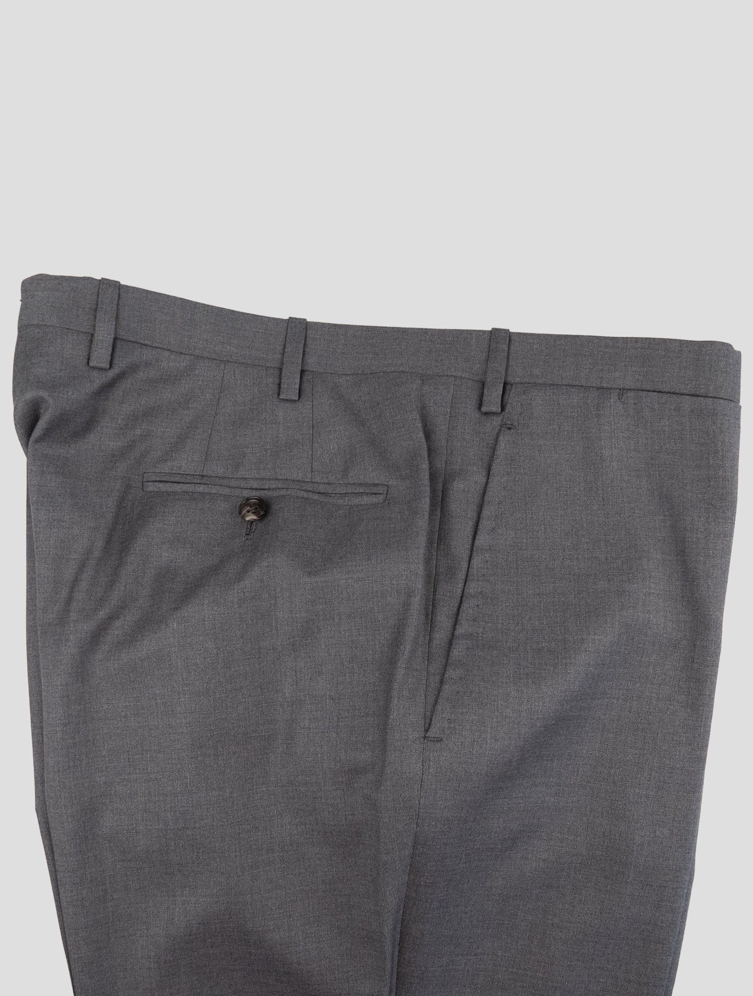 Kiton Gray Wool Dress Pants