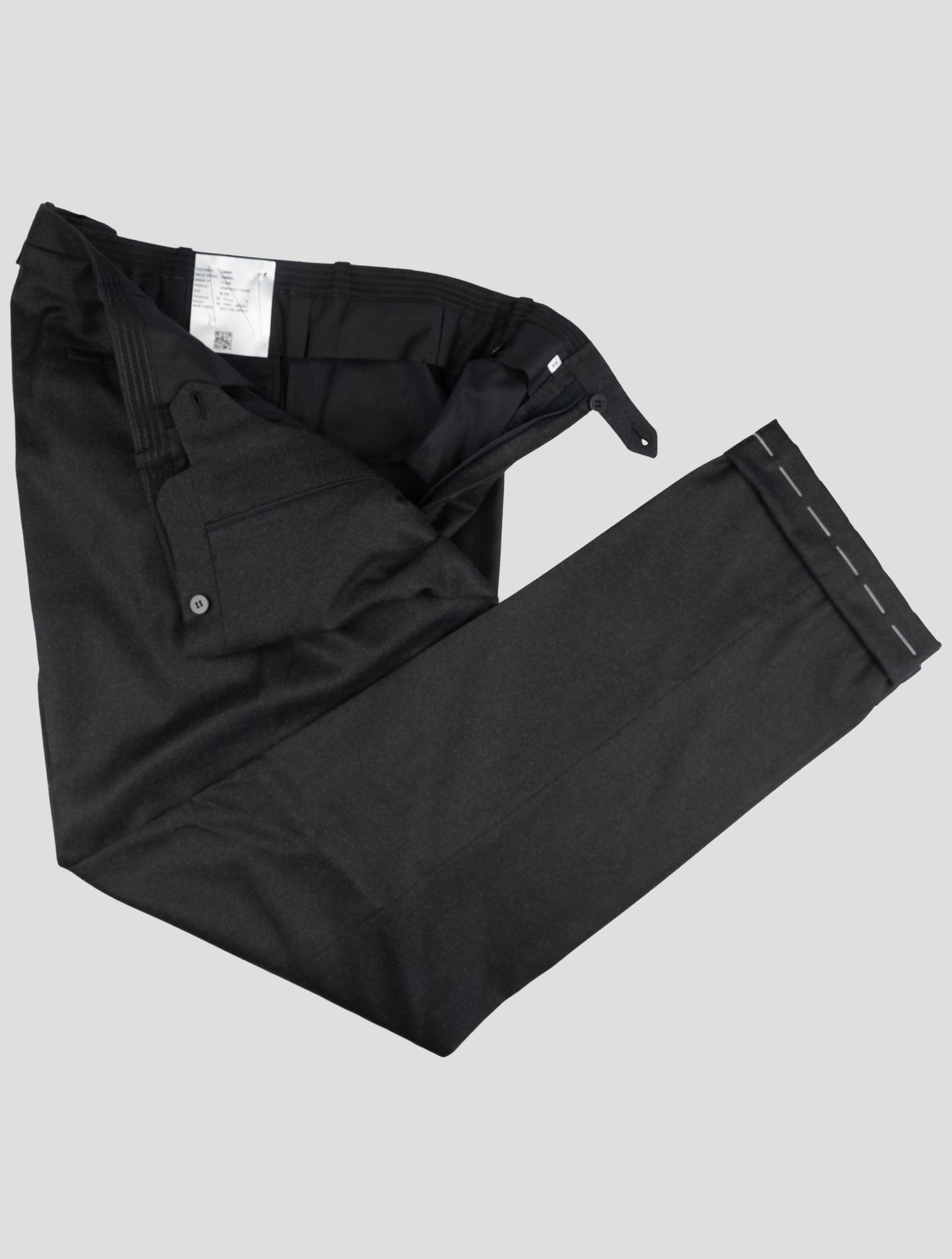 Kiton Gray Wool Dress Pants