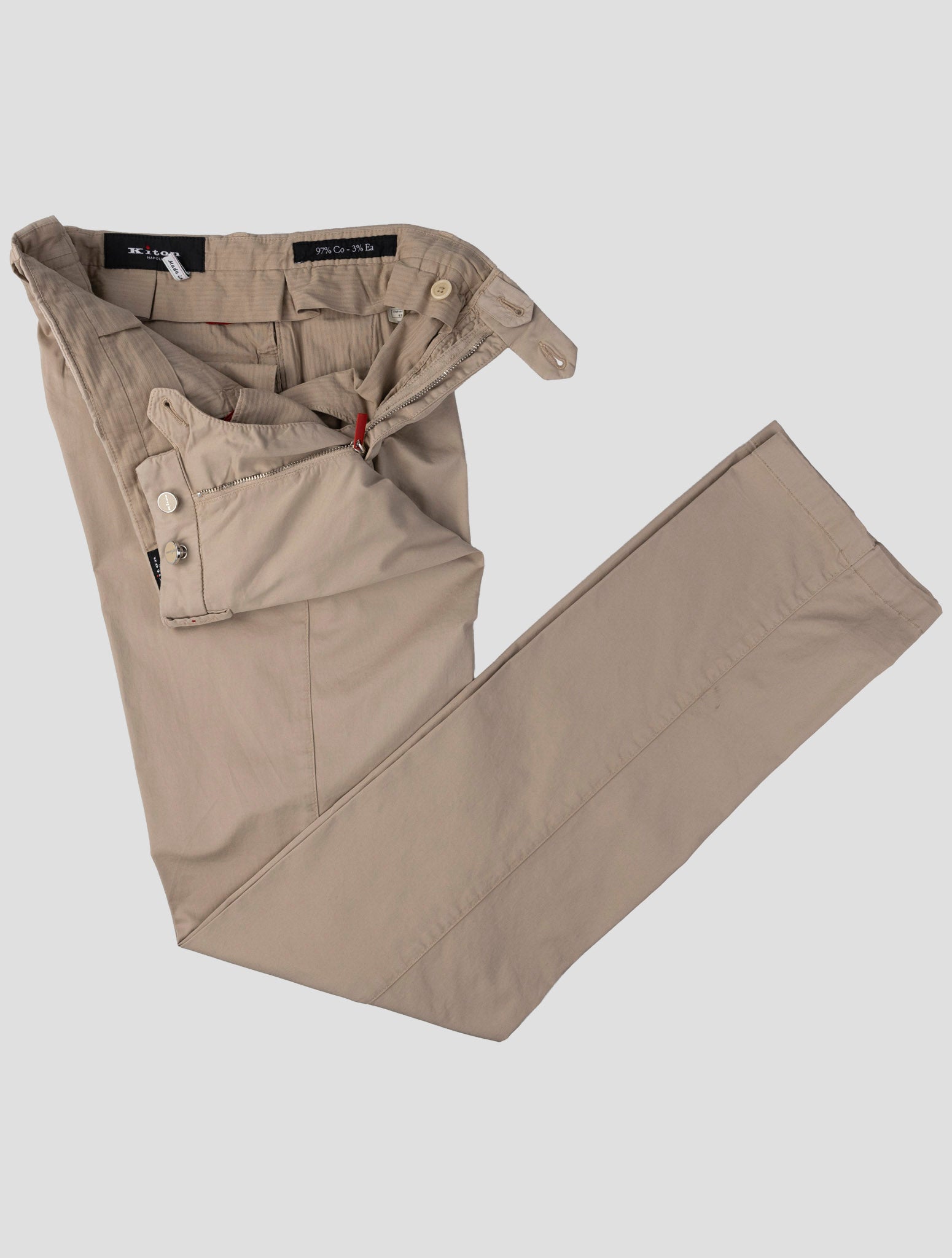 Kiton Beige Cotton Ea Pants