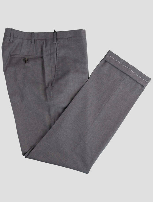 Kiton Gray Wool Dress Pants