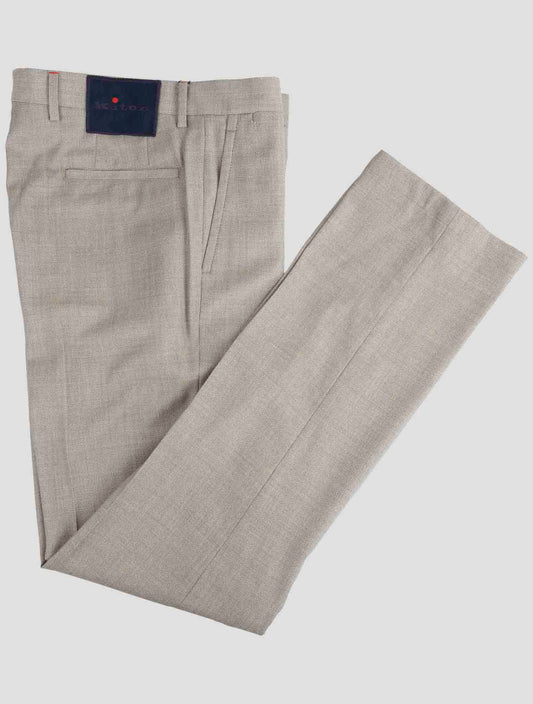 Kiton Gray Wool Dress Pants