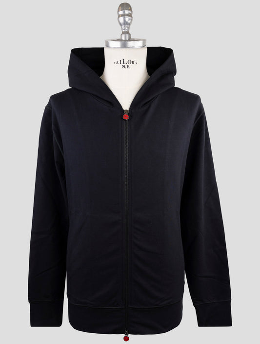 Kiton Black Cotton Ea Sweater Full Zip