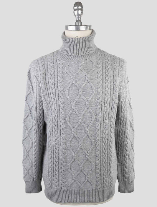 Kiton Gray Cashmere Sweater Turtleneck