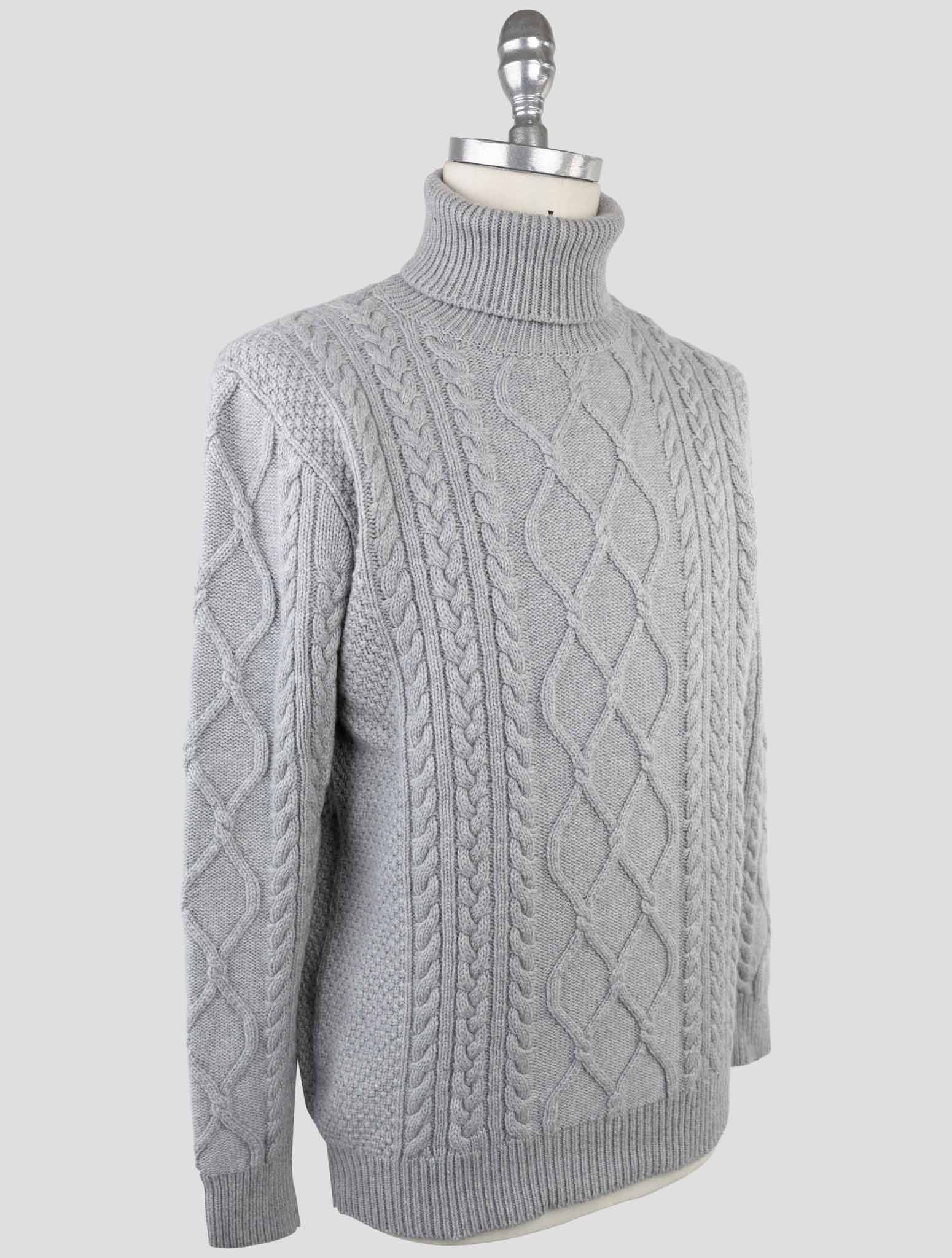 Kiton Gray Cashmere Sweater Turtleneck