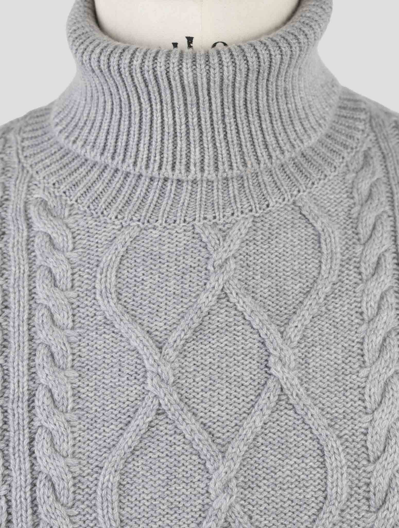 Kiton Gray Cashmere Sweater Turtleneck