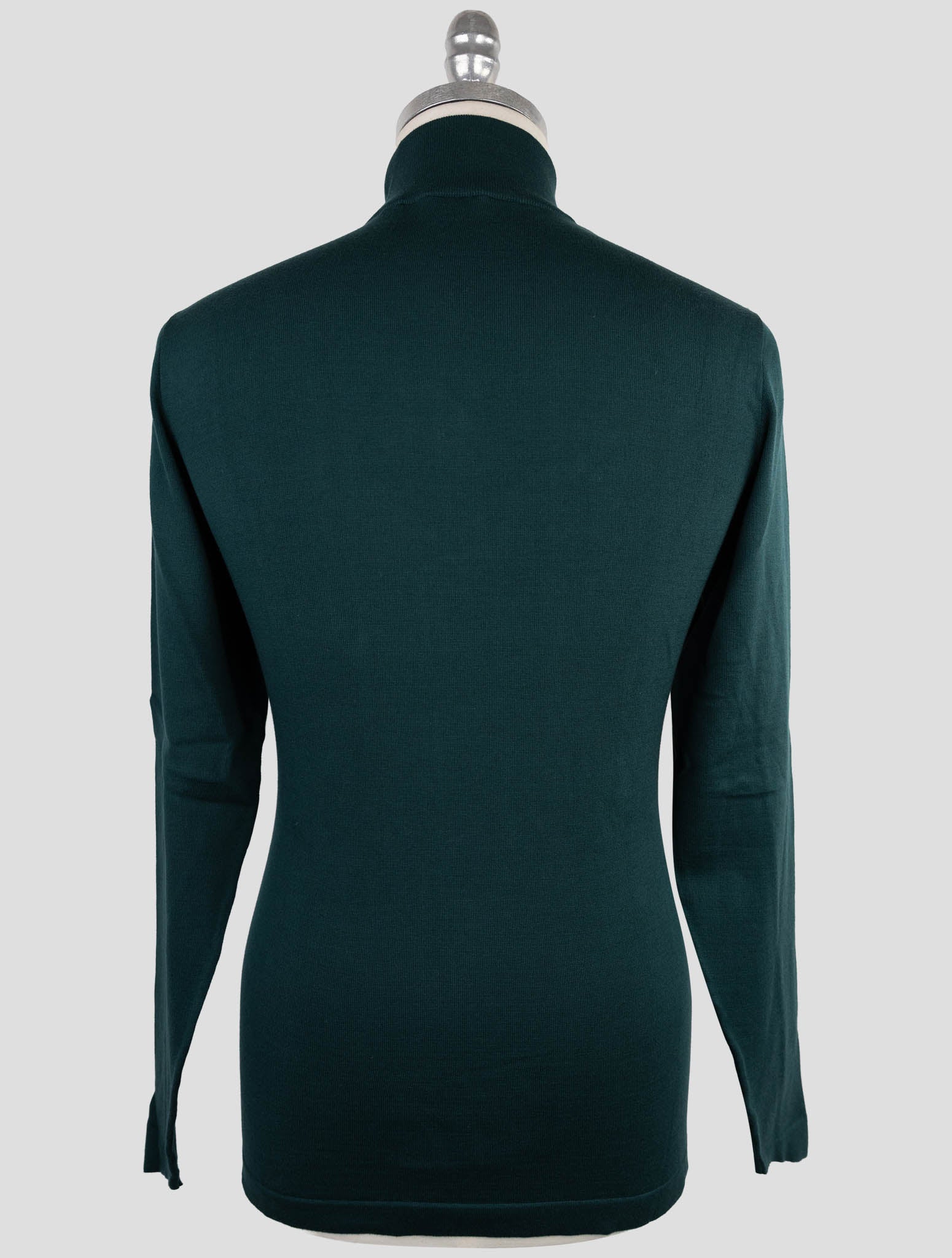Kiton Green Cotton Sweater Half  Zip