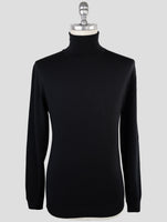 Kiton Black Wool Sweater Turtleneck