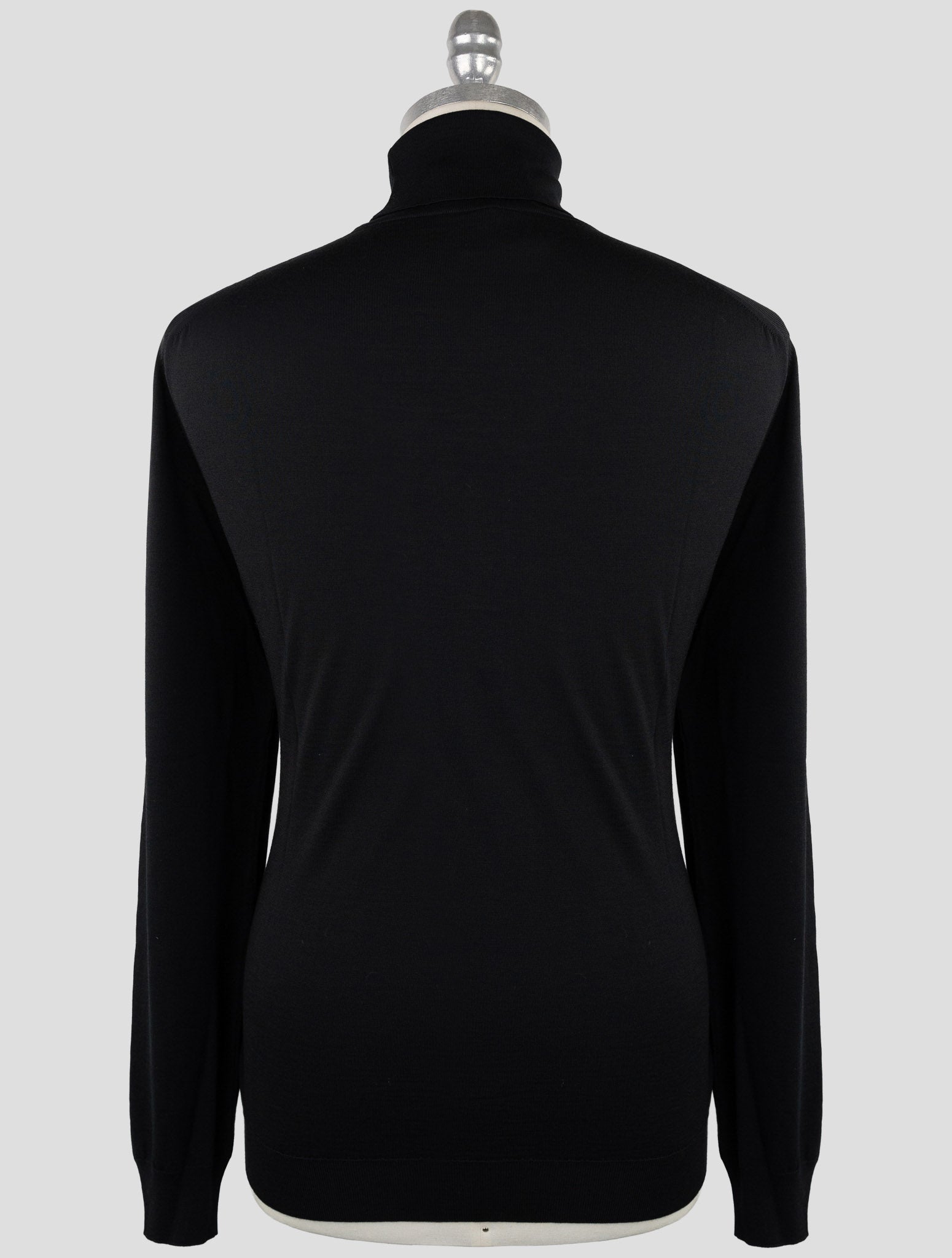 Kiton Black Wool Sweater Turtleneck