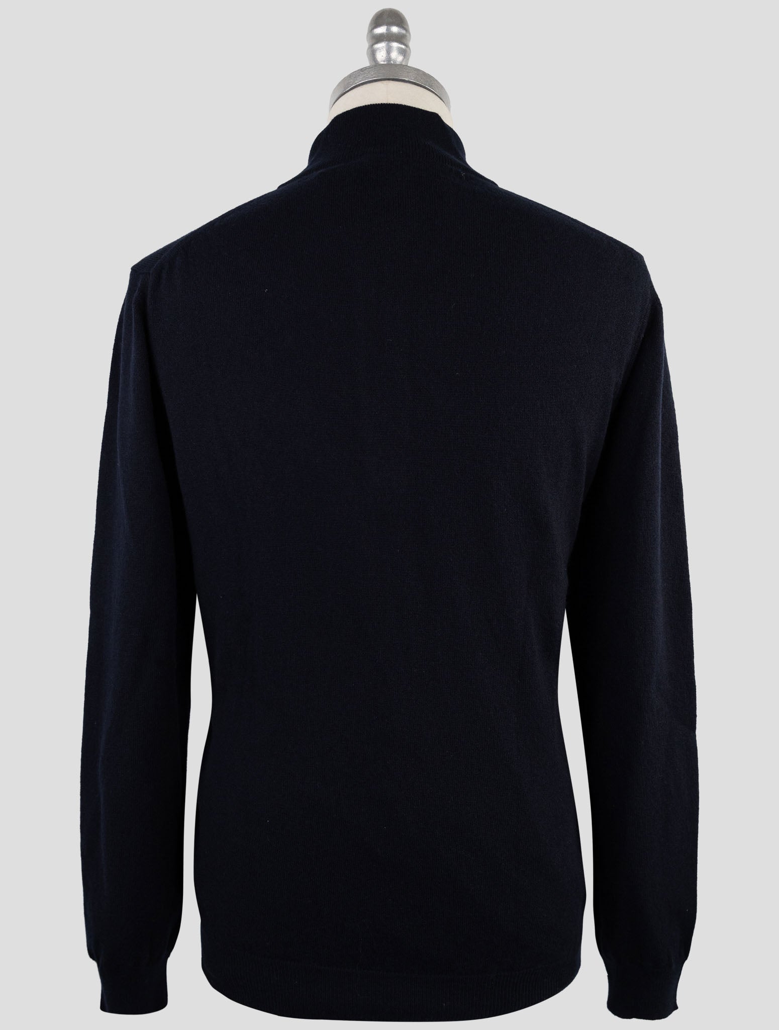 Kiton Blue Cashmere Sweater Half Zip