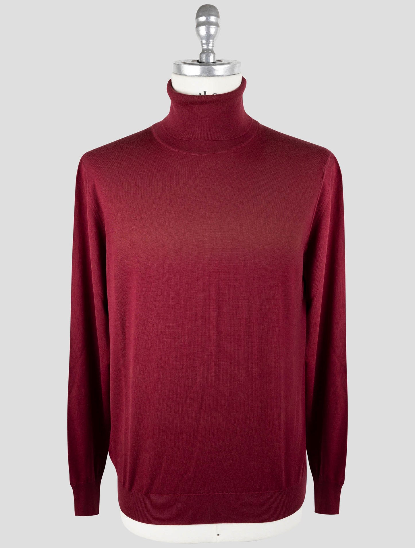 Kiton Burgundy Wool Sweter Turtleneck
