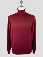 Kiton Burgundy Wool Sweter Turtleneck