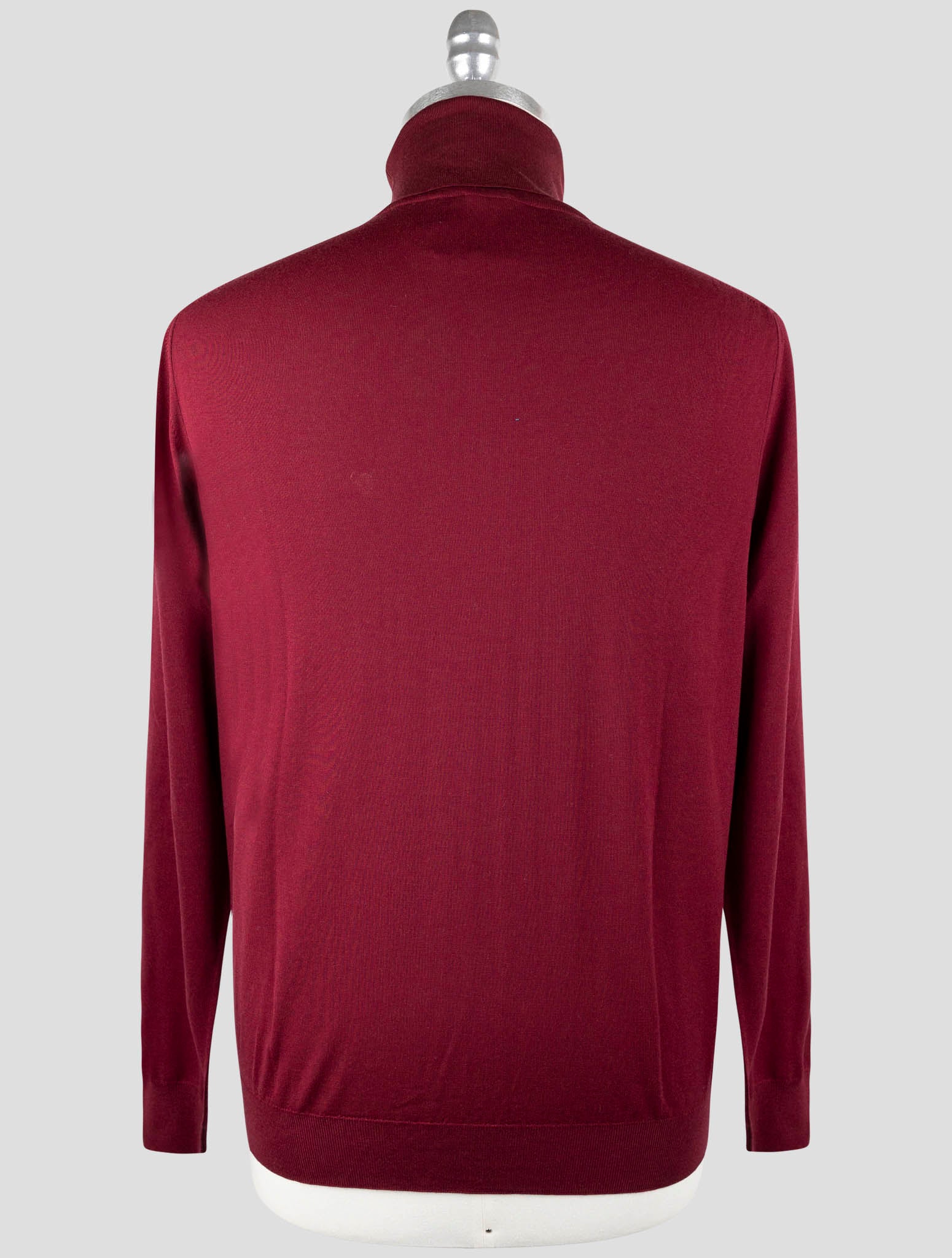 Kiton Burgundy Wool Sweter Turtleneck