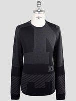 Kiton Knt Black Cotton Sweater Crewneck