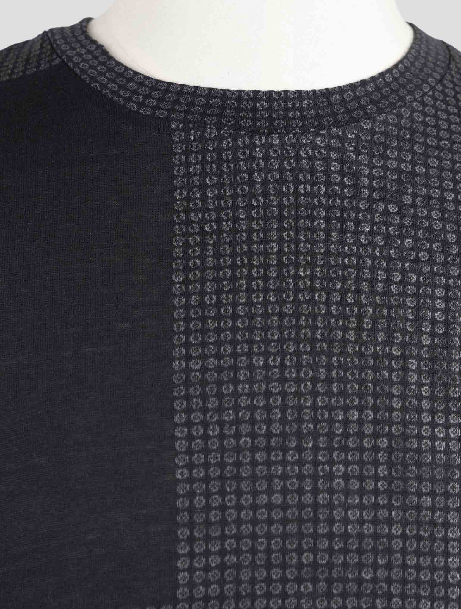 Kiton Knt Black Cotton Sweater Crewneck
