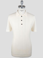 Kiton Knt White Virgin Wool Silk Polo