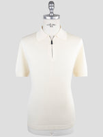 Kiton Knt White Silk Polo