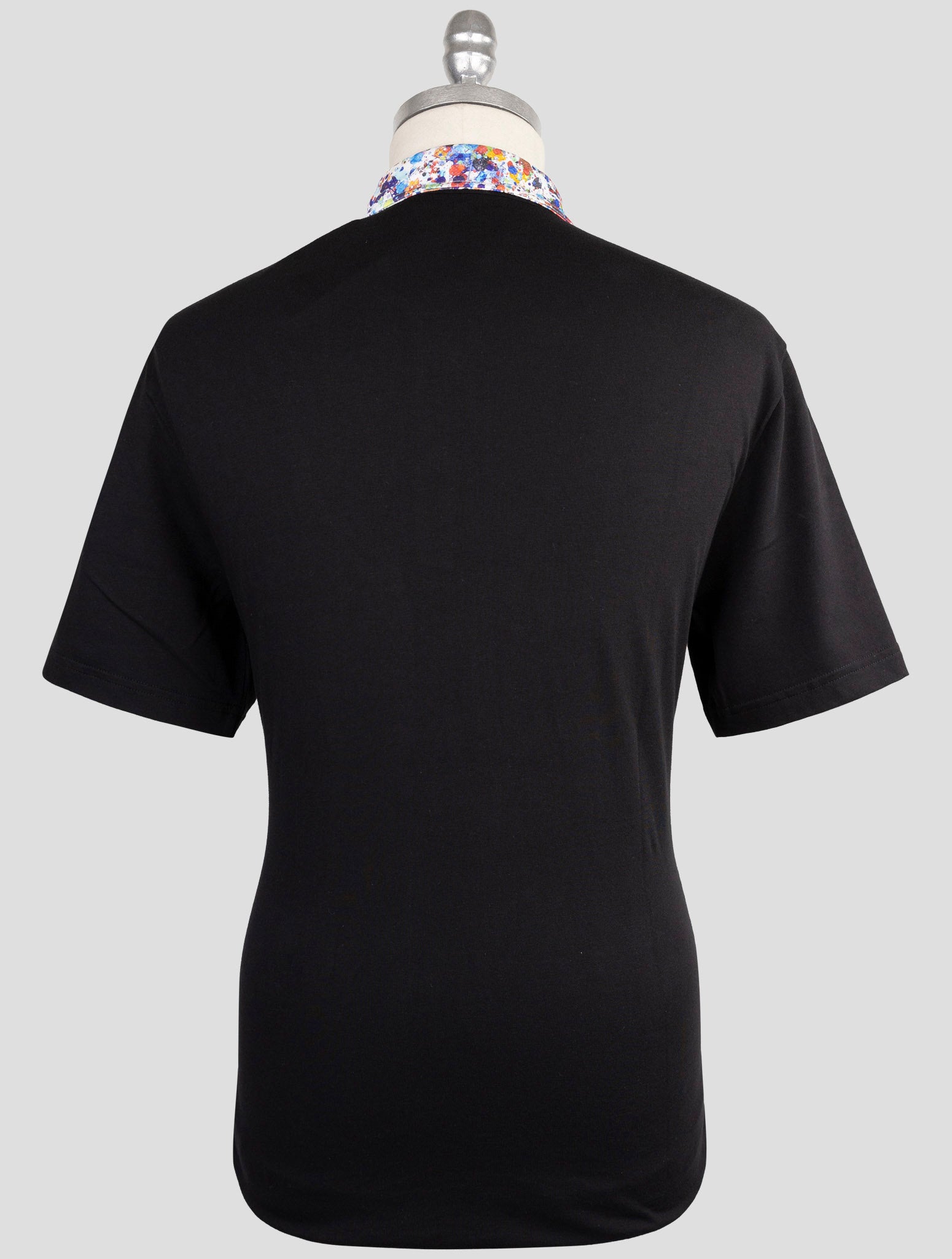 Kiton Knt Black Cotton Polo