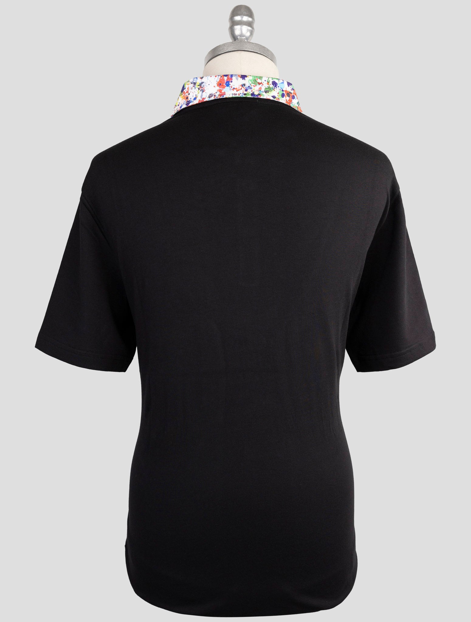 Kiton Knt Black Cotton Polo