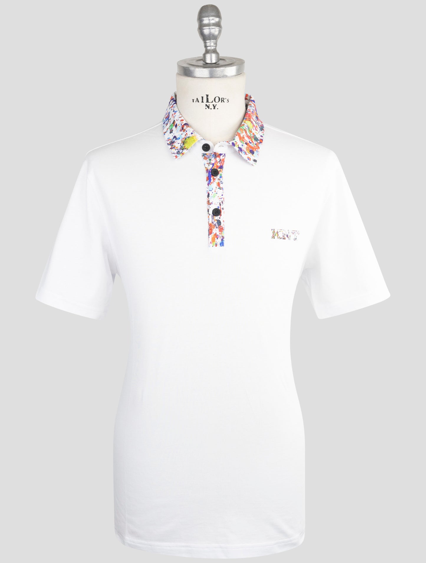 Kiton Knt White Cotton Polo