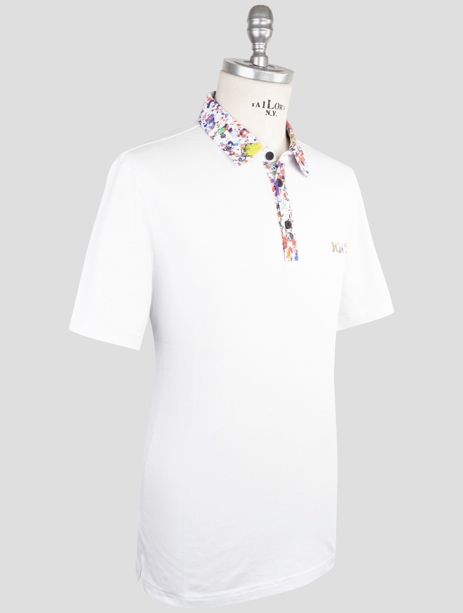 Kiton Knt White Cotton Polo