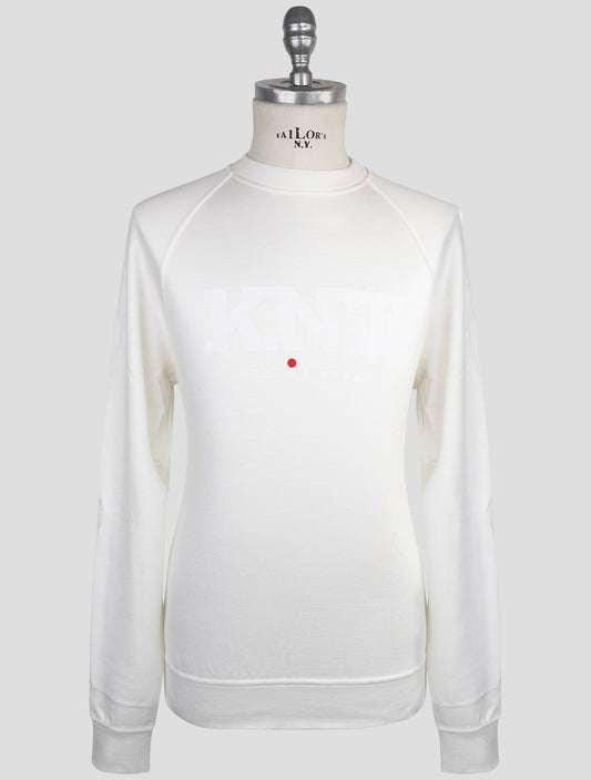 Kiton Knt White Viscose Ea Sweater Crewneck