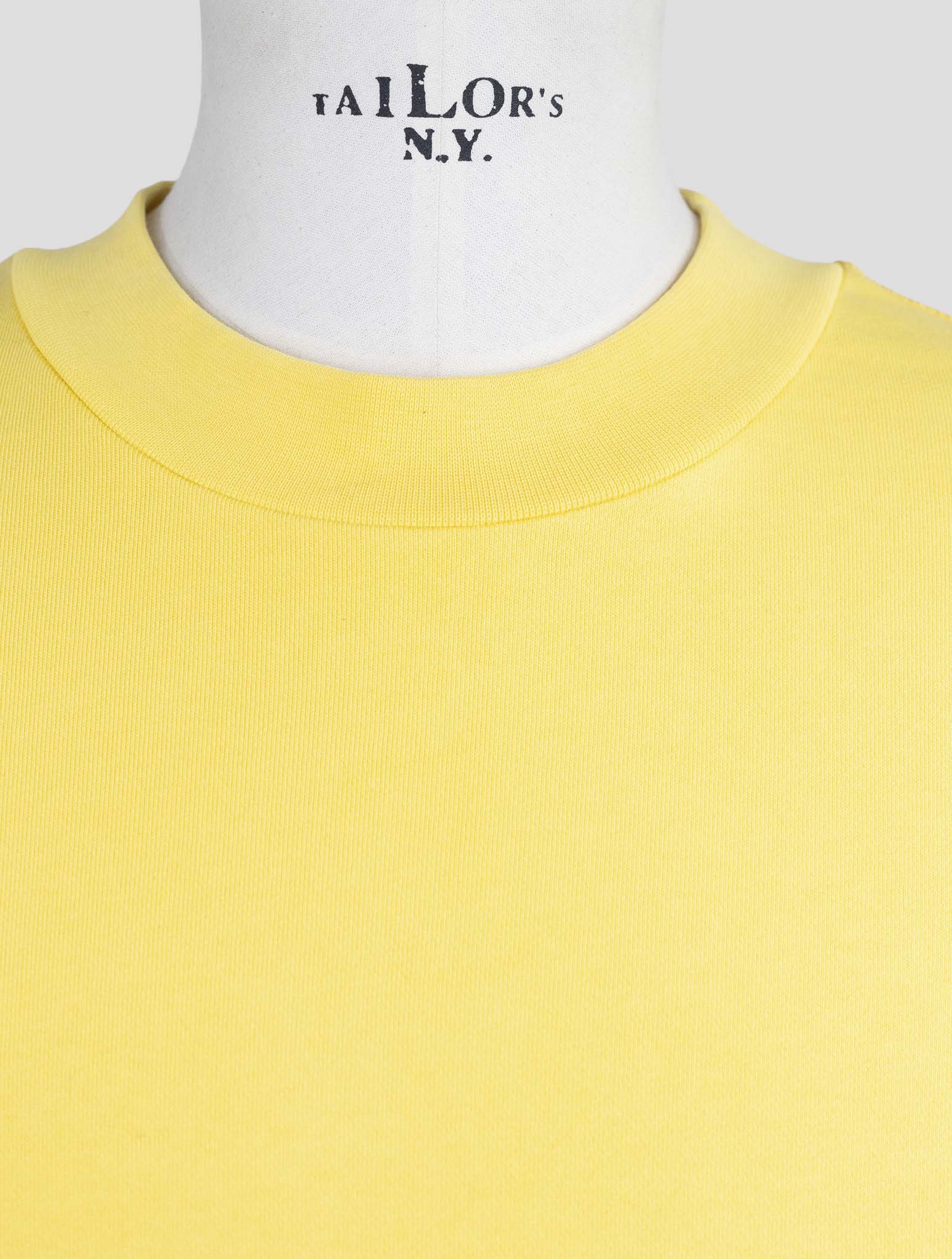 Kiton Knt Yellow Cotton Sweater Half Neck