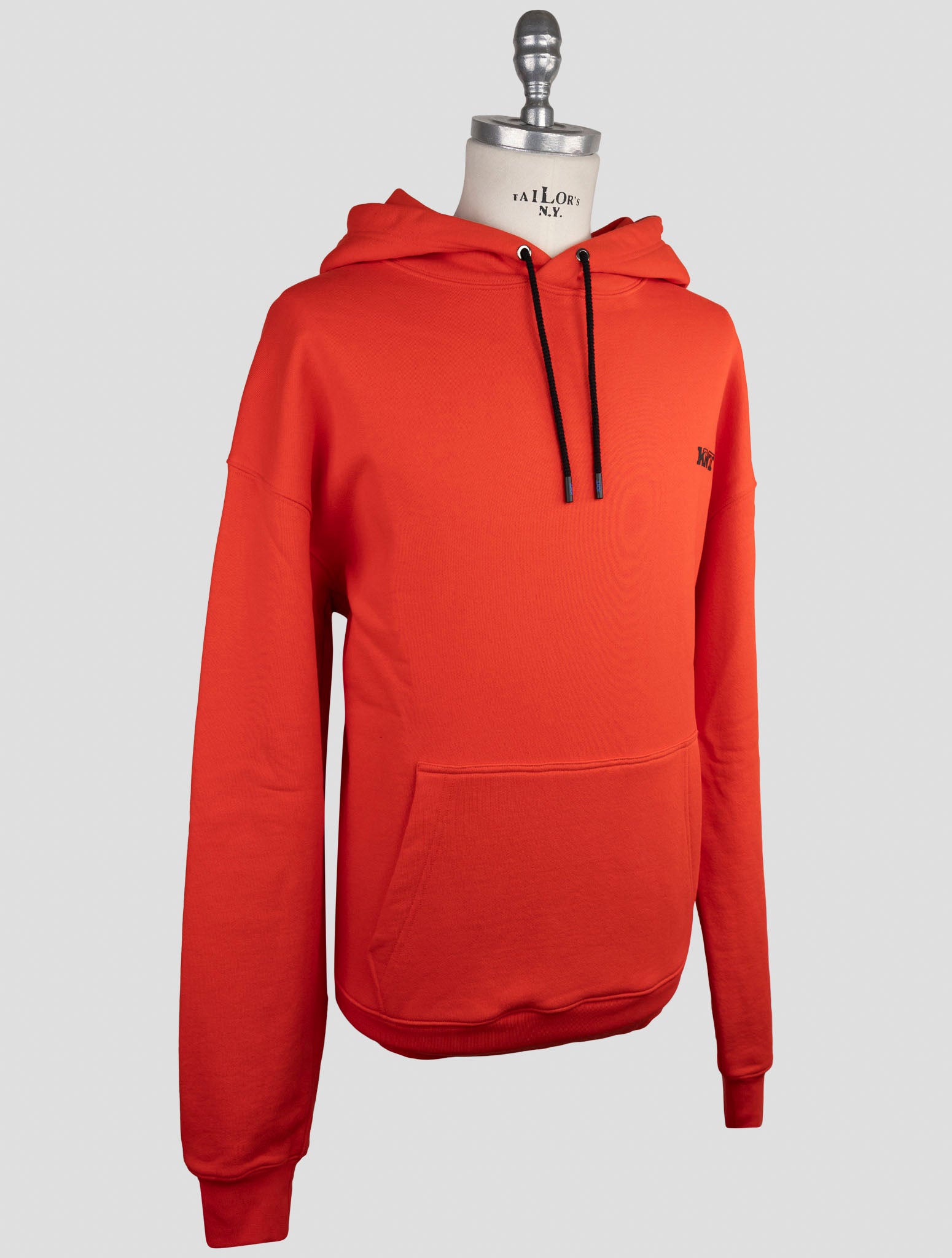 Kiton Knt Red Cotton Sweater Hoodie