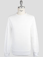 Kiton Knt White Cotton Sweater Crewneck