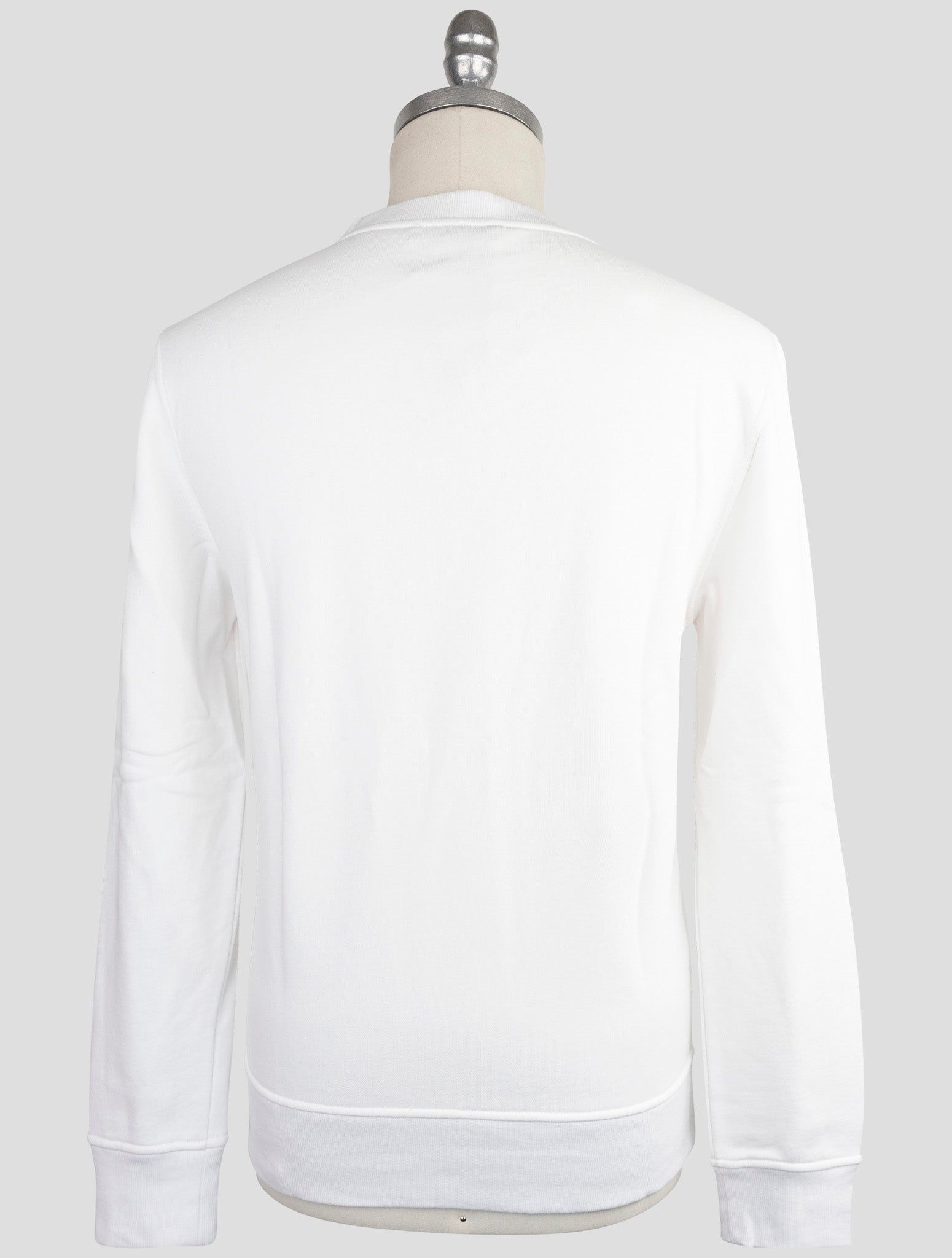 Kiton Knt White Cotton Sweater Crewneck