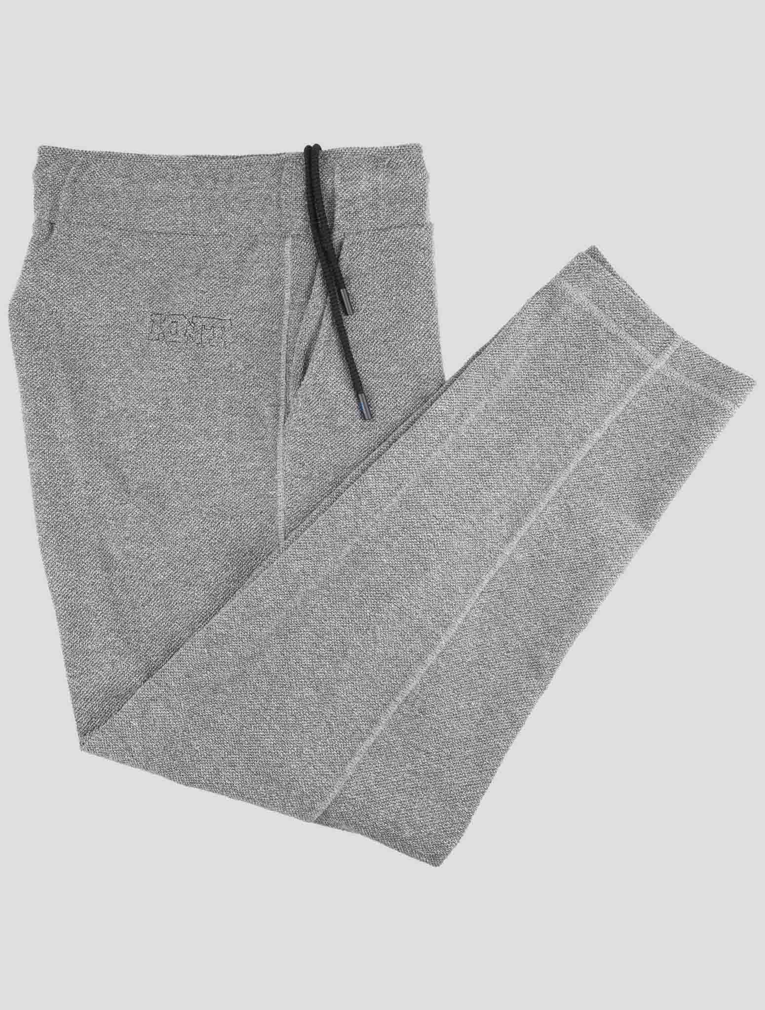 Kiton Knt Gray Cotton Jogging Pants