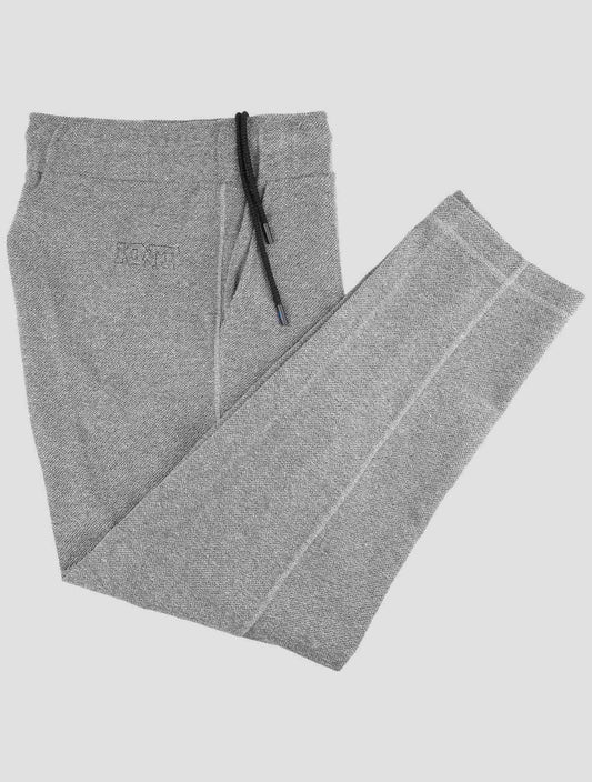 Kiton Knt Gray Cotton Jogging Pants