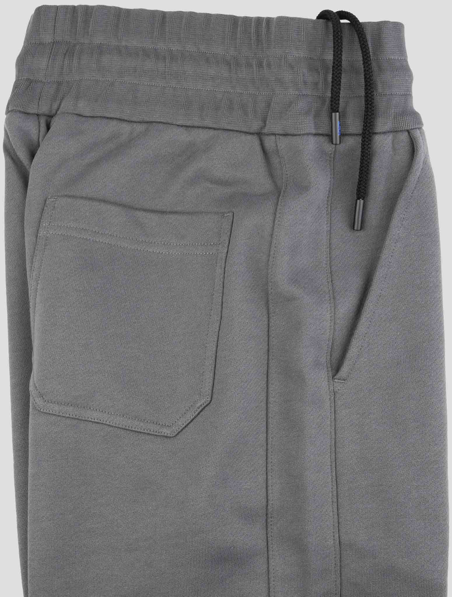 Kiton Knt Gray Cotton Jogging Pants