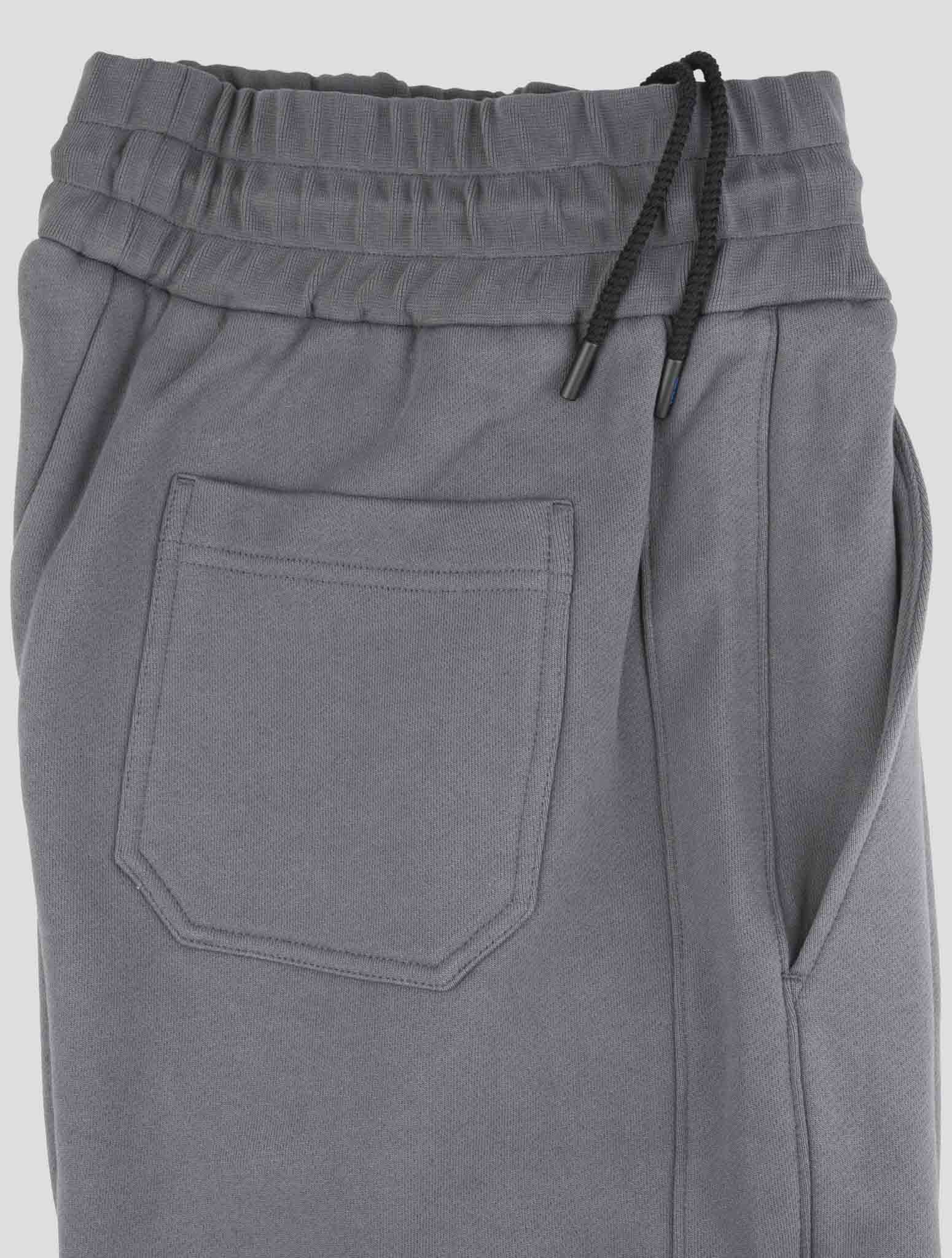 Kiton Knt Gray Cotton Jogging Pants