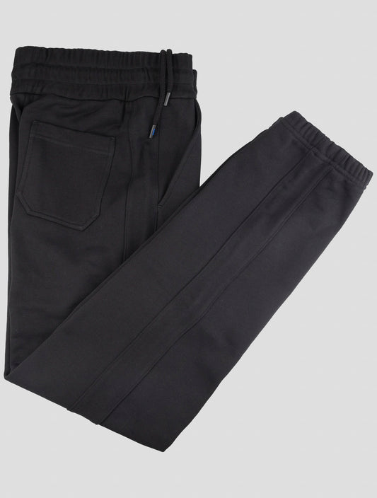 Kiton Knt Black Cotton Jogging Pants