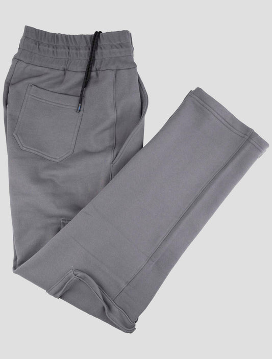 Kiton Knt Gray Cotton Jogging Pants