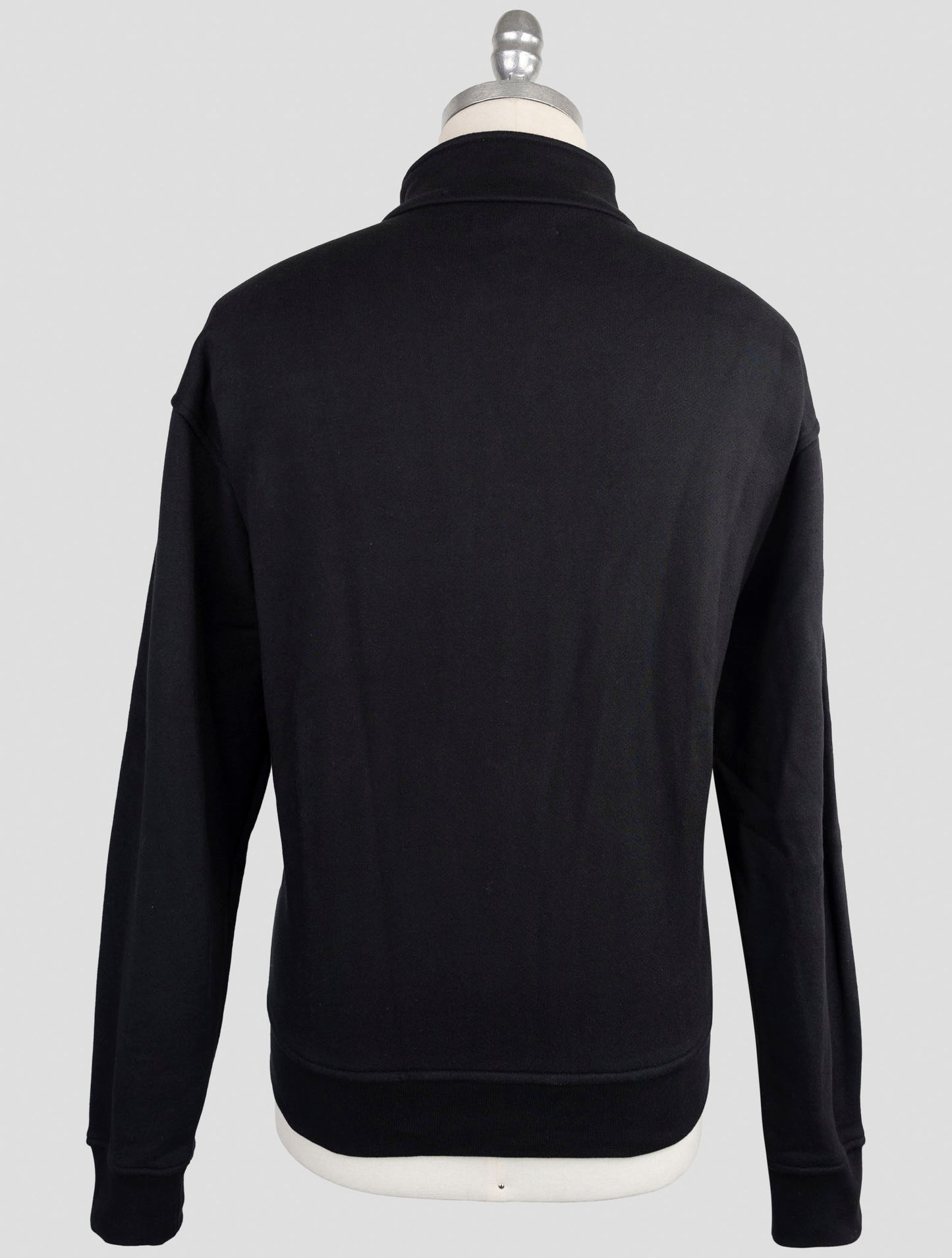 Kiton Knt Blue Cotton Sweater Full Zip