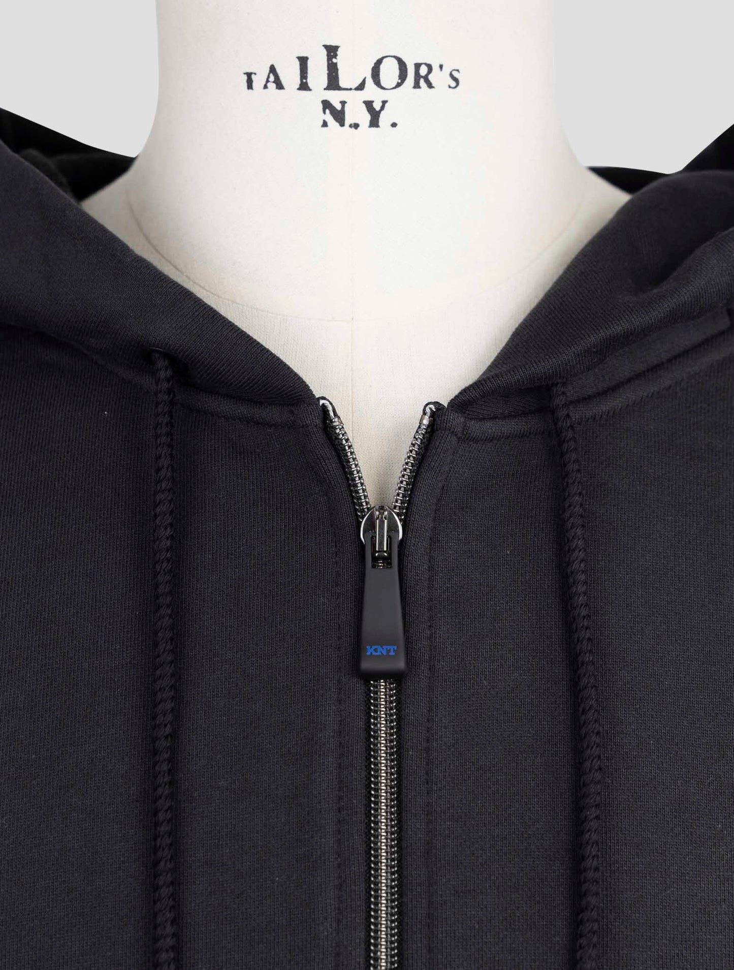 Kiton Knt Black Cotton Sweater Full Zip