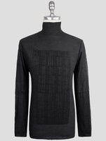 Kiton Knt Gray WoolCashmere Sweater Half Neck
