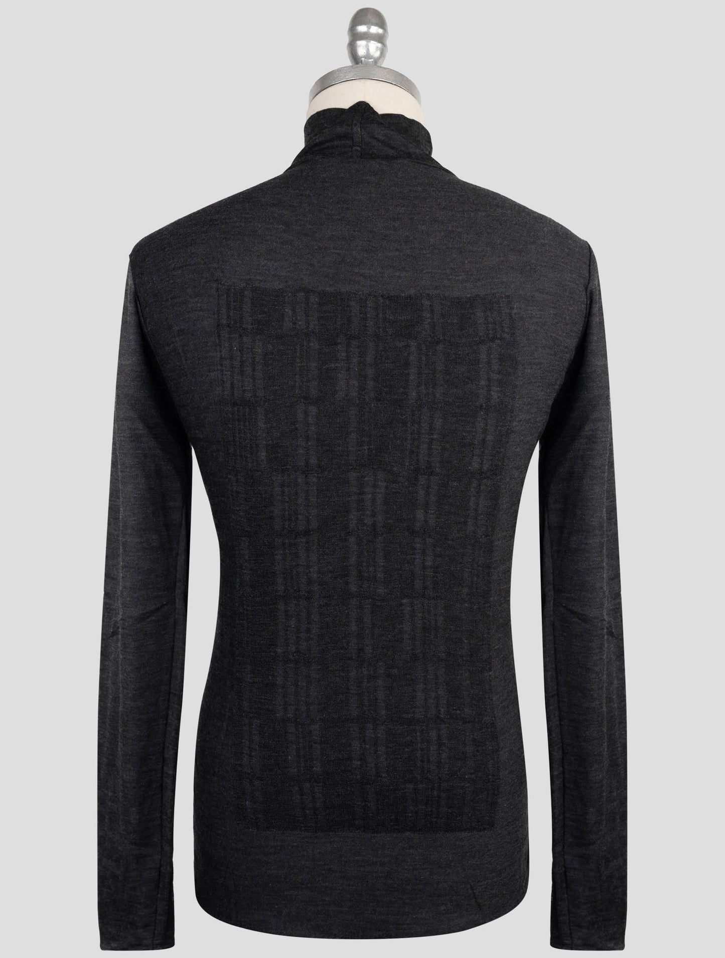 Kiton Knt Gray WoolCashmere Sweater Half Neck
