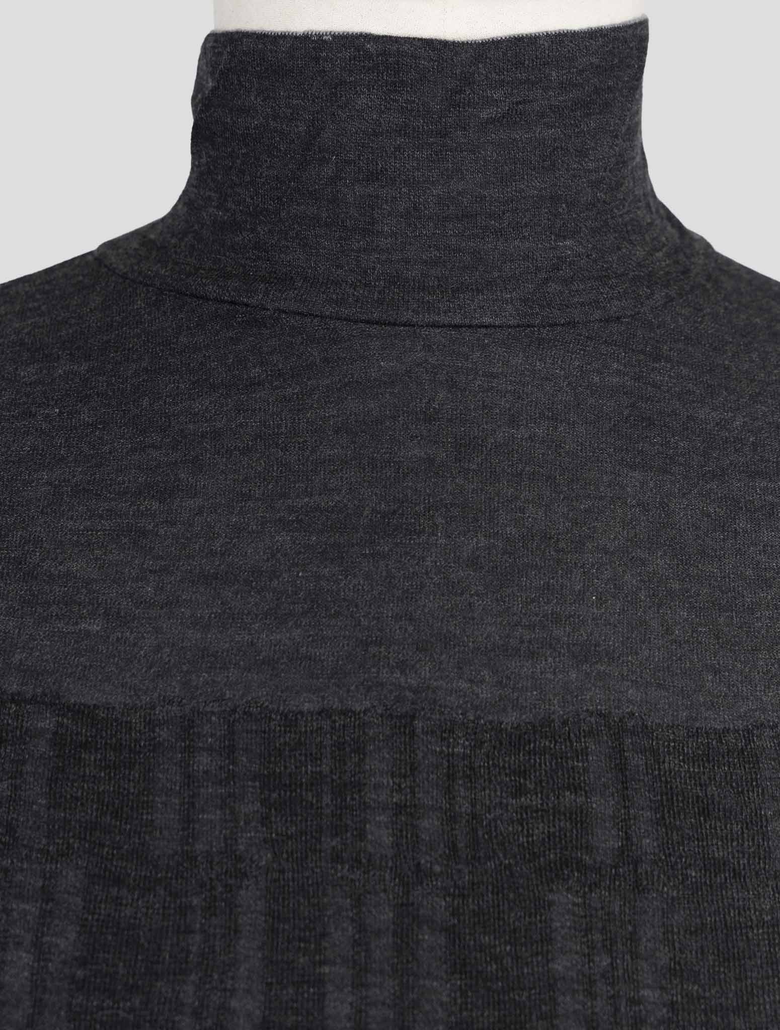 Kiton Knt Gray WoolCashmere Sweater Half Neck
