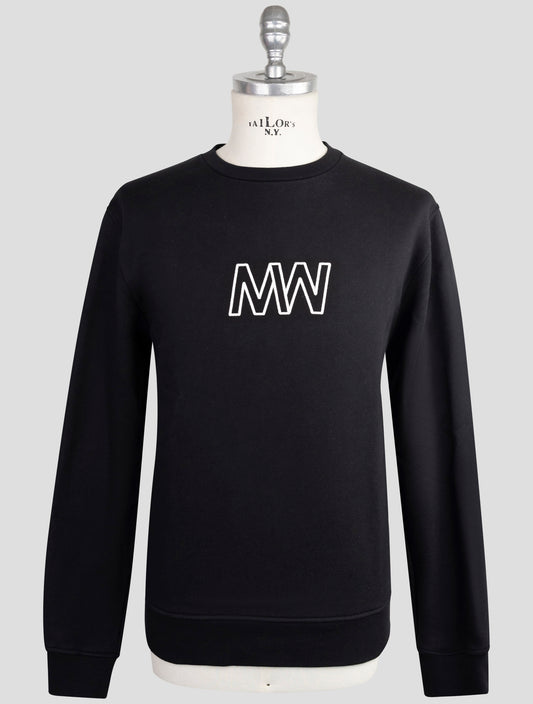 Kiton Knt Black Cotton Sweater Crewneck